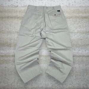 Vintage Y2K Bugle Boy Khakis Pants 36x30 Baggy Wide Leg Fit Tan Cotton